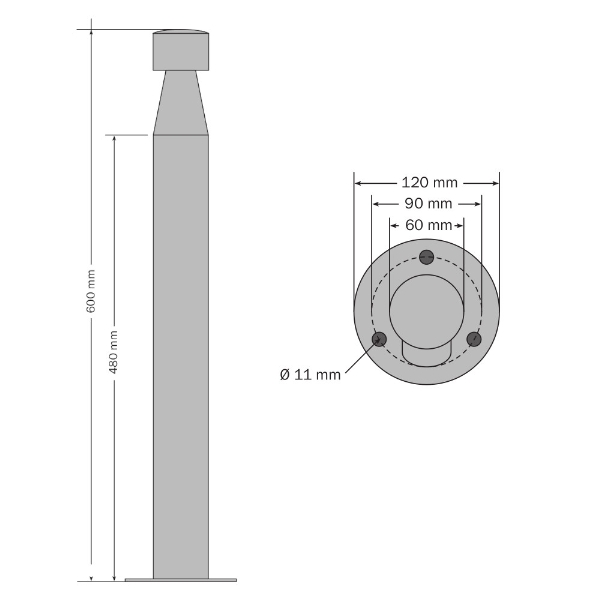 LED-sokkelarmatuur cone der Firma dot-spot