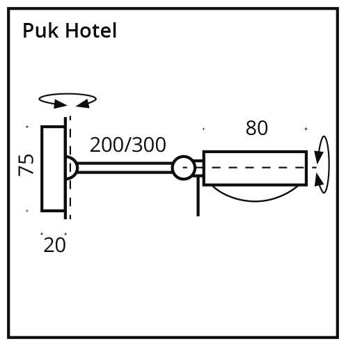 Puk Mini Hotel - LED / nikkel mat / 200 der Firma Top Light Leuchten