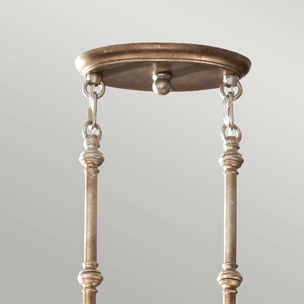 Lucia 3-hanglamp - Geborsteld zilver der Firma Elstead