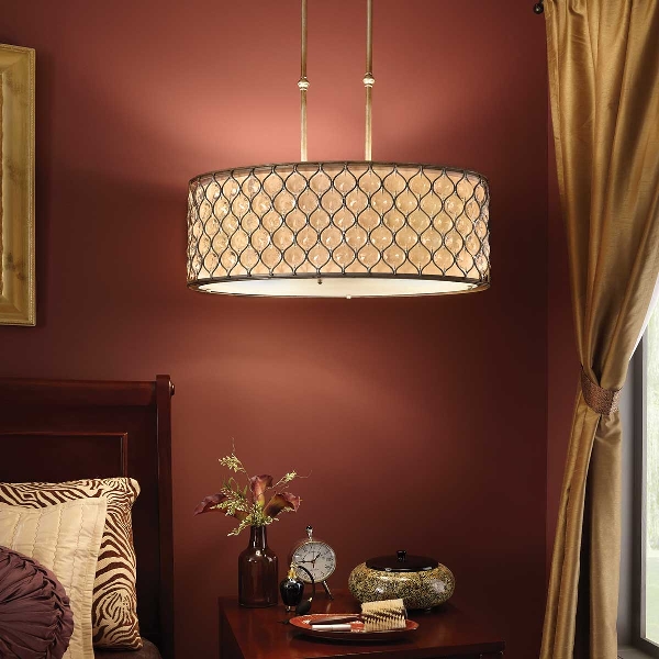 Lucia 3-hanglamp - Geborsteld zilver der Firma Elstead