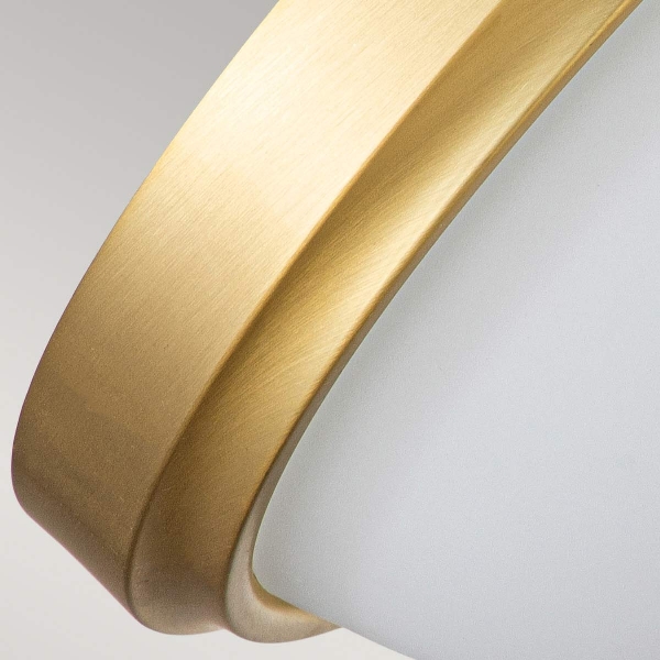 Malibu 2 plafondlamp - Geborsteld messing der Firma Elstead