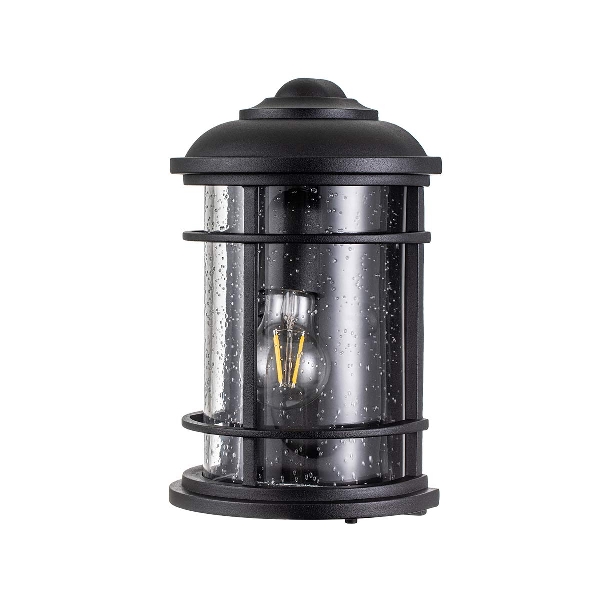 Lighthouse 1-lichts halve lantaarn - gestructureerd zwart der Firma Elstead