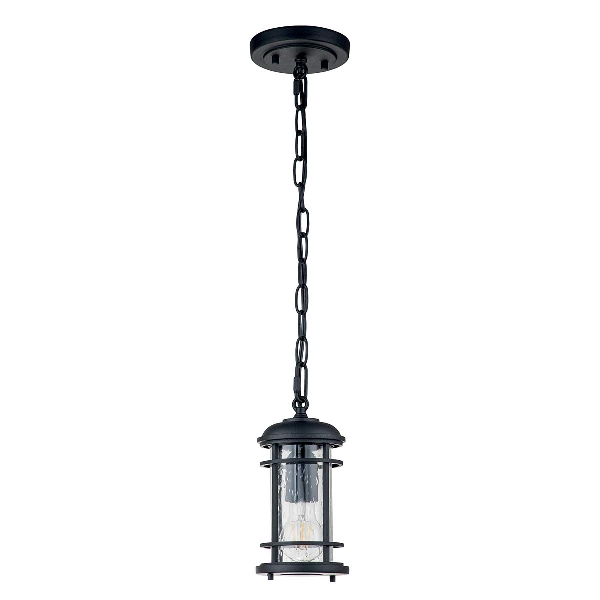 Lighthouse 1 Light Kleine Ketenlantaarn - Structuurzwart der Firma Elstead