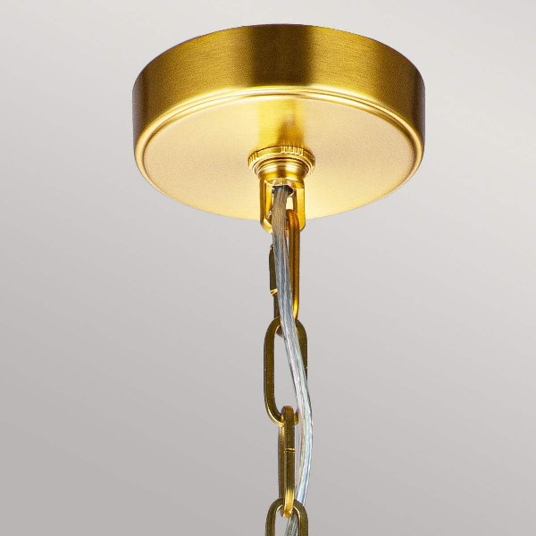 Nico 1-lichts medium hanglamp - Burnished Brass der Firma Elstead