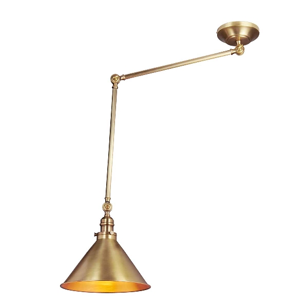 Provence 1 lichte wandlamp/hanglamp - Aged Brass der Firma Elstead