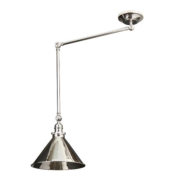 Provence 1 lichte wandlamp/pendellamp - gepolijst nikkel der Firma Elstead