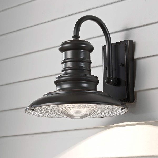 Redding Station 1 Light Medium Wandlantaarn - Restoration Bronze der Firma Elstead