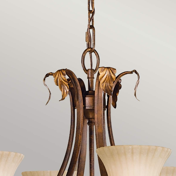 Sonoma Valley 6 Licht kroonluchter - Verouderd schildpadfinish der Firma Elstead