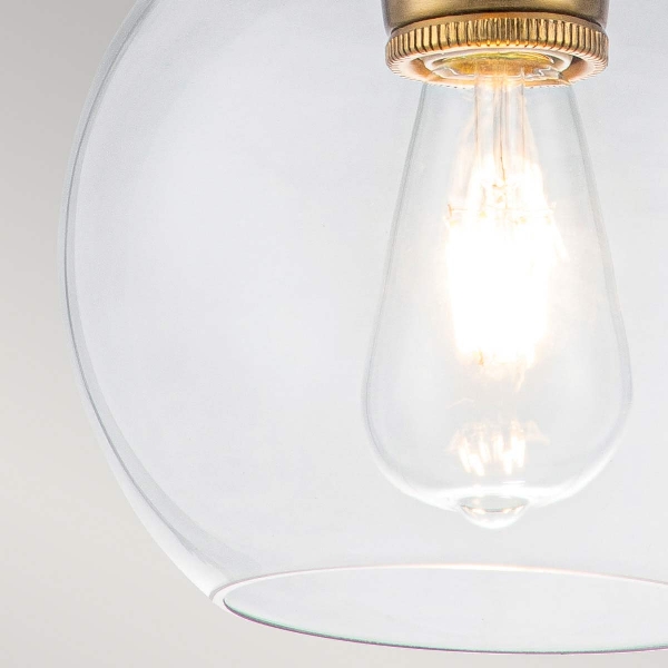 Tabby 1 lichte mini-hanglamp - Gebronsd messing der Firma Elstead