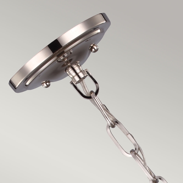 Cadence 1 lichte mini-hanglamp - gepolijst nikkel/geborsteld staal der Firma Elstead