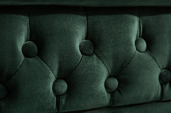 Bank CHESTERFIELD 3-zits fluweel smaragdgroen der Firma Casa Élite